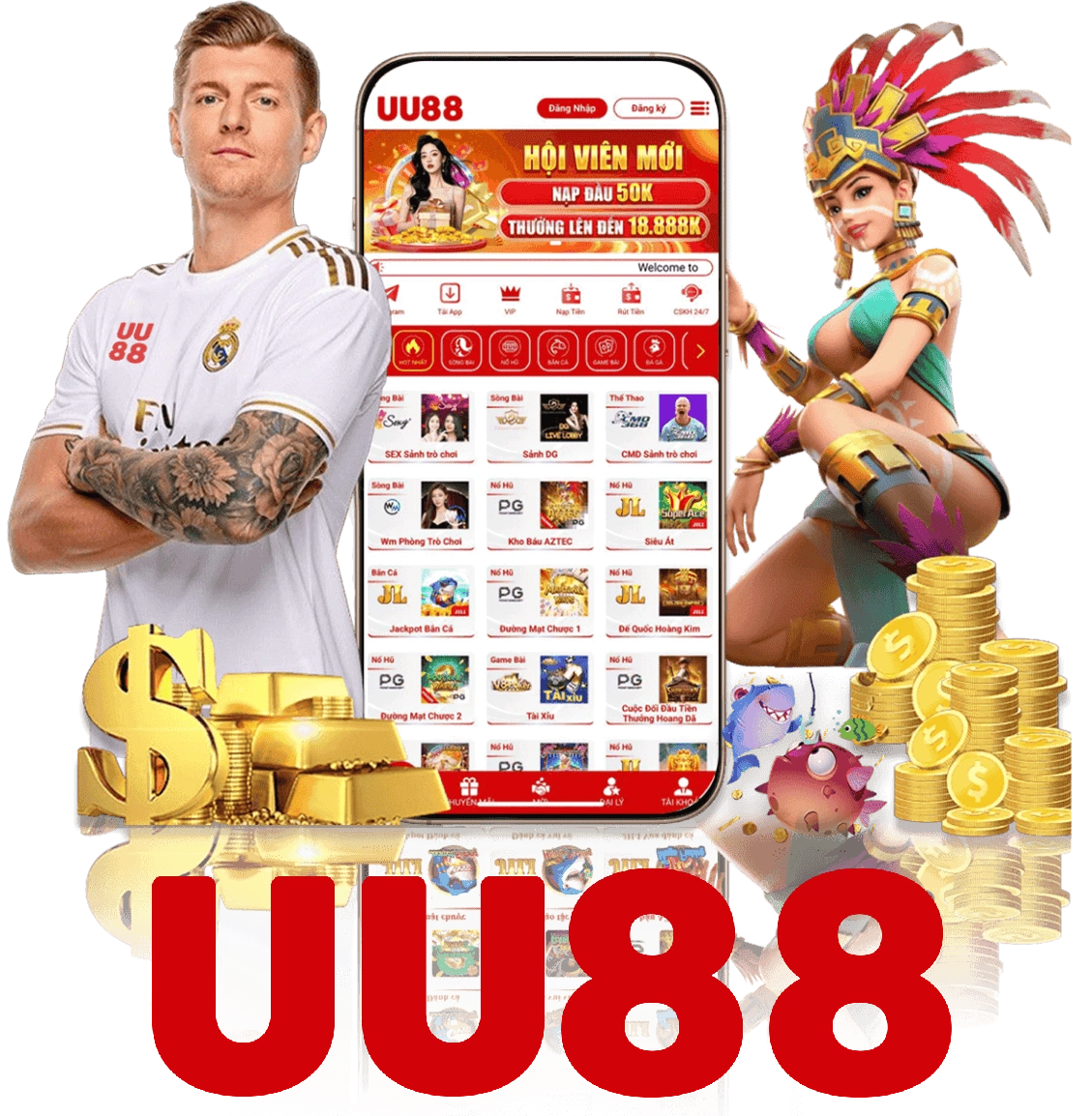 Ứng dụng UU88 trên di động